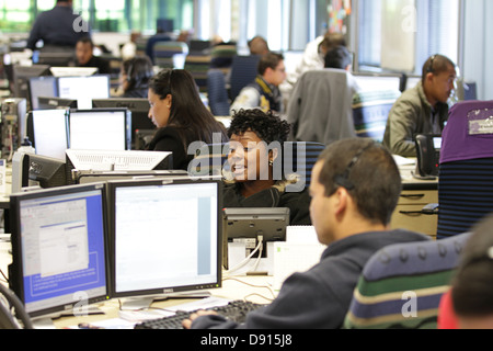Discovery call center employees Stock Photo