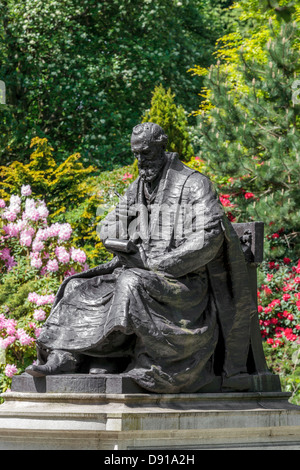 Statue of Lord Kelvin, William Thomson, 1824 - 1907, famous Scottish engineer, physicist and mathematician, Stock Photo