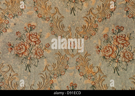 Antique floral pattern victorian wallpaper retro background texture. Stock Photo