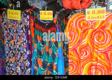 Singapore Little India,women's,clothing,prices,2 for,discount,shopping shopper shoppers shop shops market markets marketplace buying selling,retail st Stock Photo