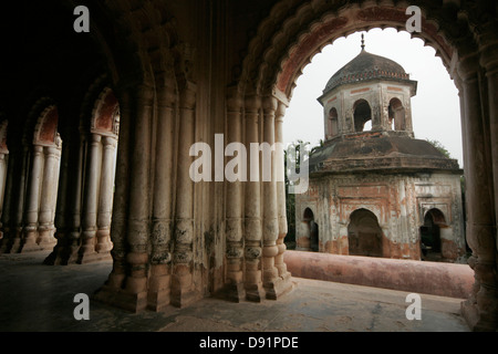 Archway of the towering Shiva Temple, Puthia village, Rajshahi area, Bangladesh, Asia Stock Photo