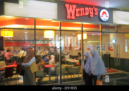 Singapore,Kallang Road,Wendy's,fast food,franchise,restaurant restaurants food dining eating out cafe cafes bistro,entrance,front,Asian Asians ethnic Stock Photo