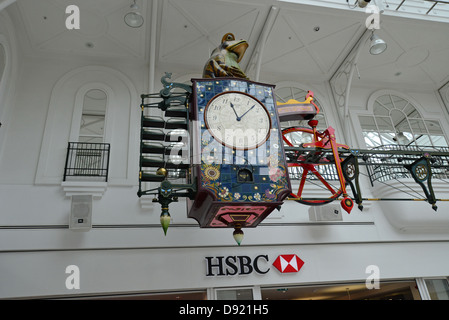 The Frog Clock, Sherwood Square, Telford Shopping Centre, Telford, Shropshire, England, United Kingdom Stock Photo