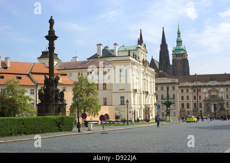 Prague Hradcany Castle St Vitus Cathedral Archbishop's Palace Czech Republic Stock Photo