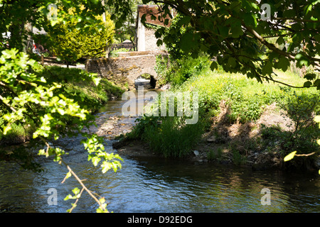 Bridgetown a village on the River Exe between Dulverton and Dunster Stock Photo