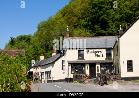 Badgers Holt Pub. Bridgetown a village on the River Exe between Dulverton and Dunster Stock Photo