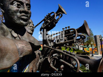 statues in Louis Armstrong park in New Orleans, Lousiana Stock Photo