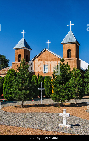 Holy Cross, Santa Cruz de la Canada Church, Santa Cruz, New Mexico Stock Photo