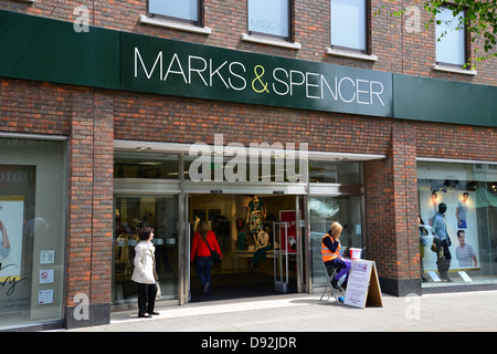 Marks and Spencer store, South Street, Bishop's Stortford, Hertfordshire, England, United Kingdom Stock Photo