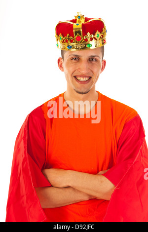 Young man celebrating kings day in Holland Stock Photo