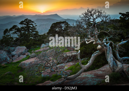 View from Mount Scott in Wichita Mountains Wildlife Refuge, Oklahoma Stock Photo