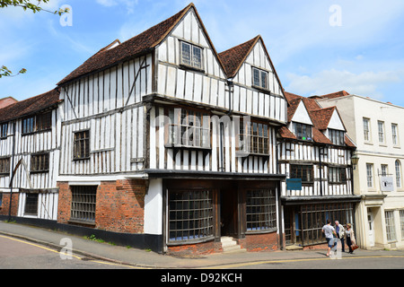 !7th century former Tissiman's Tailors shop, High Street, Bishop's Stortford, Hertfordshire, England, United Kingdom Stock Photo