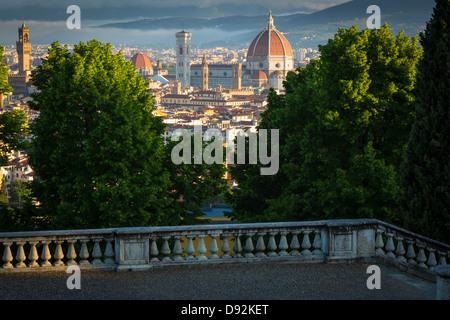 The skyline of the Tuscan city Firenze (Florence) in Italy Stock Photo