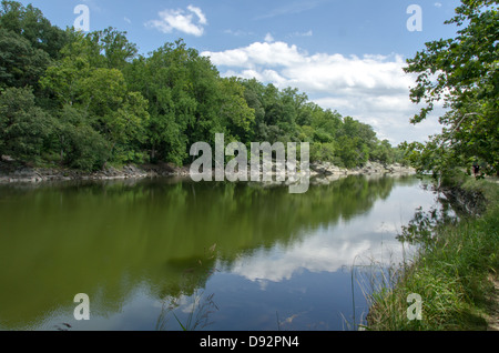 Rocks around Great Falls National Park in Virginia Stock Photo