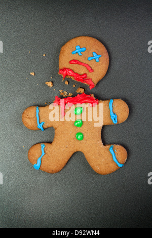 A decapitated gingerbread man Stock Photo