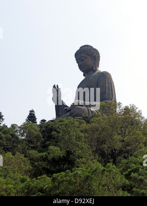 The Big Buddha statue in the Po Lin Monastery, Lantau Island, Hong Kong Stock Photo