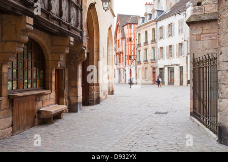 Maison Milliere and the streets of old Dijon. Stock Photo