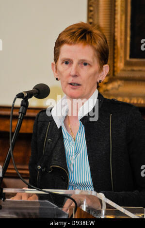 Belfast, Northern Ireland. 10th June 2013. Dr Anne Wilson, Consultant in Health Protection at the Public Health Agency, at a press briefing on the forthcoming healthcare arrangements for the G8 summit in Northern Ireland from 17th to 18th June 2013 in Enniskillen. Stock Photo