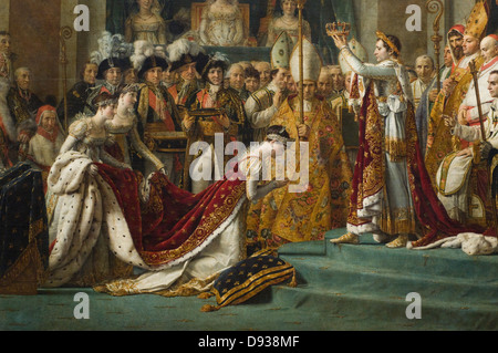 Jacques-Louis David Le Sacre de Napoléon - The Coronation of Napoleon retail 1805 - 1807 XIX th Century French school Louvre Mus Stock Photo