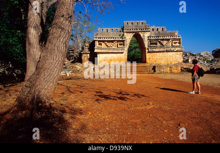 Labna Arch.Mayan ruins. Puuc Route.Yucatan.Mexico. Stock Photo