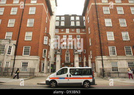 THE LONDON CLINIC THE LONDON CLINIC WITH PRINCE PHILIP INSIDE  LONDON ENGLAND 10 June 2013 Stock Photo