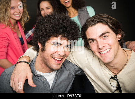 Men smiling together Stock Photo