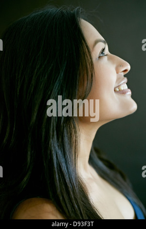 Indian woman smiling Stock Photo