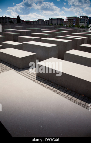 Rectangles in concrete city park, Berlin, Germany Stock Photo