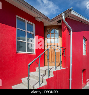 Part of house in Akureyri, Northern Iceland. Stock Photo