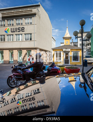 City center, Akureyri, Northern Iceland. Stock Photo