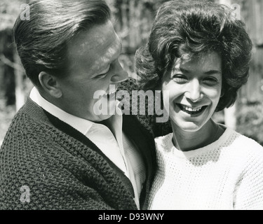 MATT MONRO (1930-1985) UK singer with wife Mickie Schuller about 1960 Stock Photo