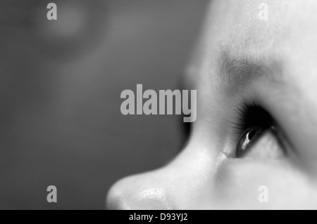 Close up of babys face Stock Photo