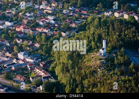 A city, aerial view, Sweden. Stock Photo