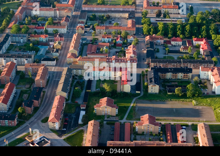 A city, aerial view, Sweden. Stock Photo