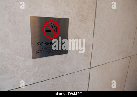 No smoking sign on building Stock Photo