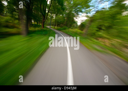 A cycle path, Sweden. Stock Photo