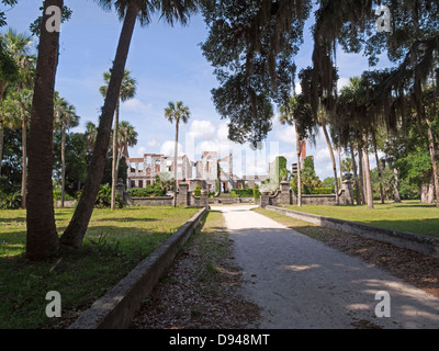 Ruins of Dungeness Mansion, Cumberland Island, Georgia. Stock Photo