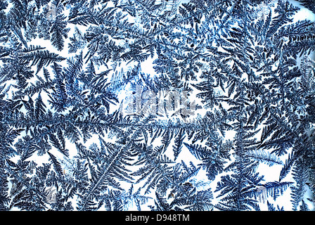 Ice on a window. Stock Photo