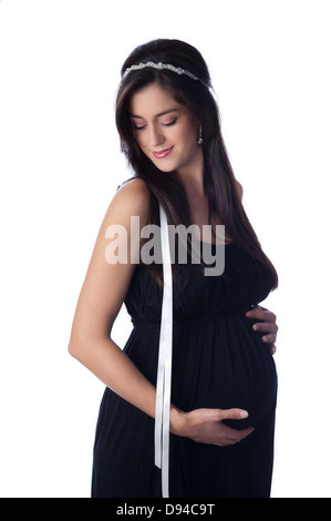 Beautiful, Happy Pregnant Woman Stock Photo