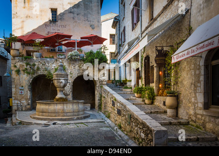 Town square on Rue Grand in Saint-Paul-de-Vence Stock Photo