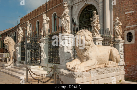 The Porta Magna at the Venetian Arsenal, Venice, Italy Stock Photo