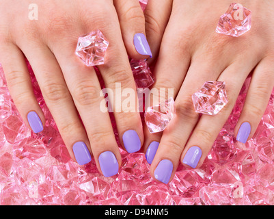 beautiful manicure and pedicure Stock Photo