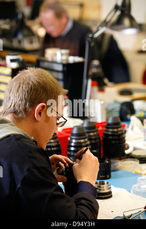Manufacture of Cooke lenses at Cooke Optics Leicester Stock Photo