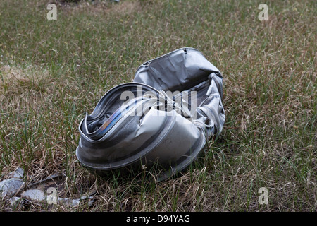 Aircraft Wreckage from a Gloster Meteor Jet which Crashed on Knock Fell in the North Pennines on 24th March 1954 Stock Photo