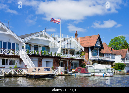 Henley-on-Thames Riverside houses at River Thames Henley-on-Thames Oxfordshire England UK GB Europe Stock Photo