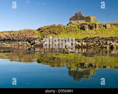Ardtornish Castle, Scotland, on the on the mainland side of the  Sound Of Mull Stock Photo