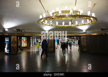 entrance to old catalunya barcelona metro station catalonia spain Stock Photo