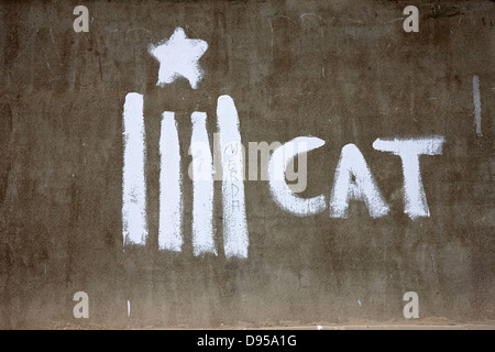 catalonian independence grafitti on a wall in baga catalonia spain Stock Photo