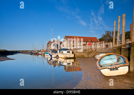 Blakeney Quay on a summers evening on the North Norfolk Coast Stock Photo