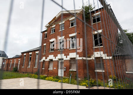 Old workhouse building in Wellingborough Road, Northampton, fenced off ...